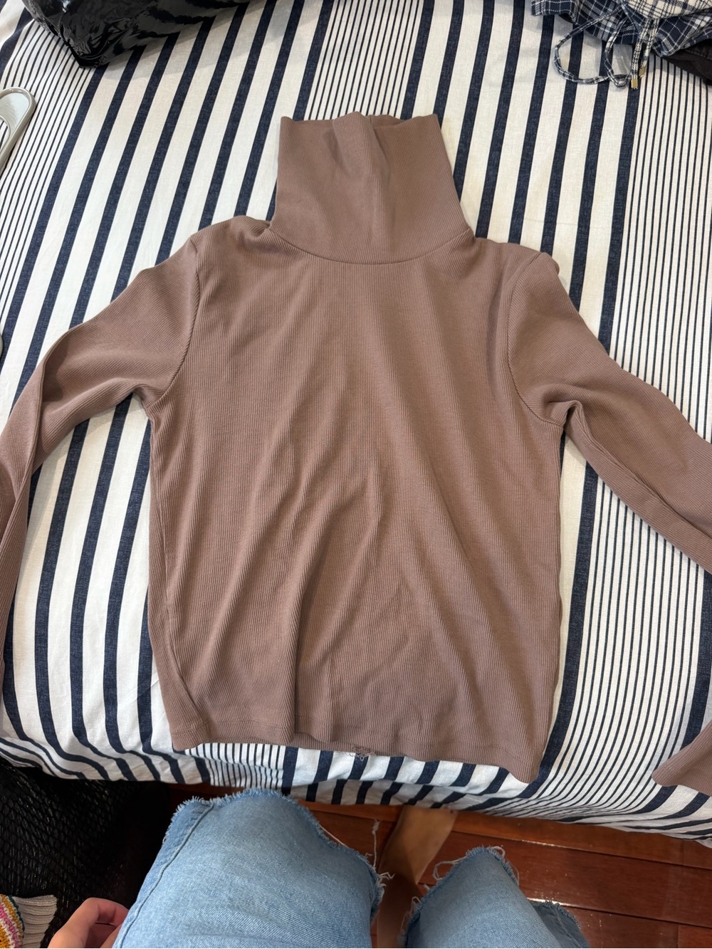 Zara Brown Taupe Turtleneck Sweater